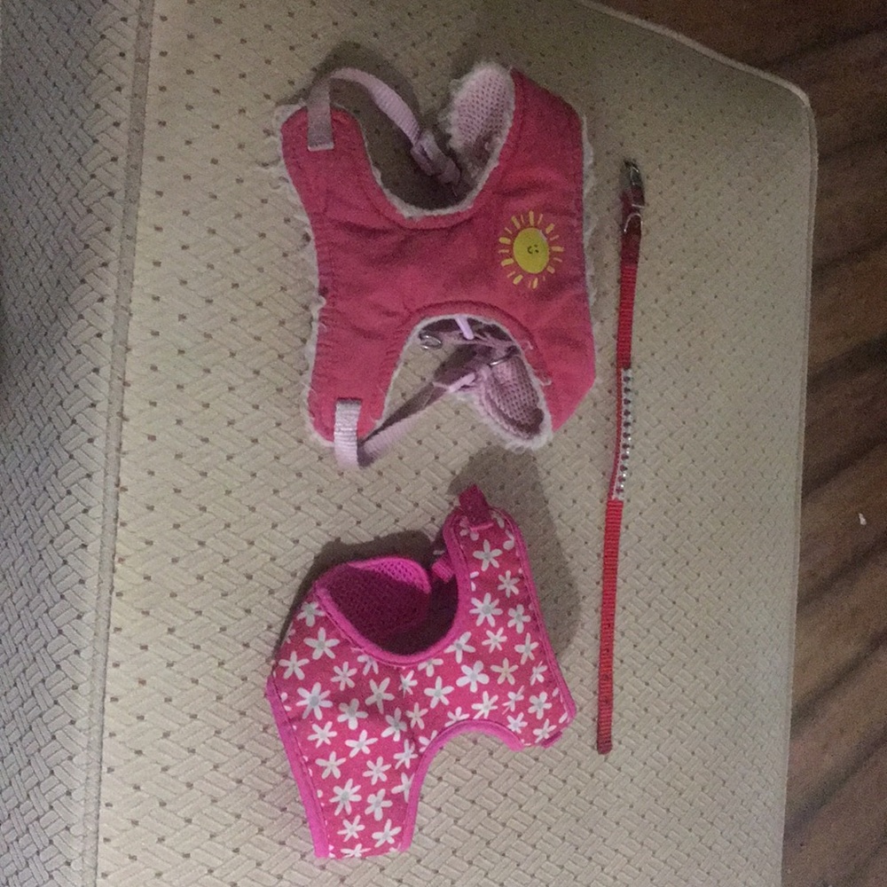 Top Paw dog harness in fuchsia flowers & pink sun